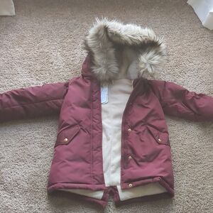 Crewcuts Primaloft Burgundy Winter Jacket Size 6-7